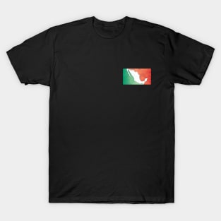 Mexico map in mexican flag colors distressed style T-Shirt